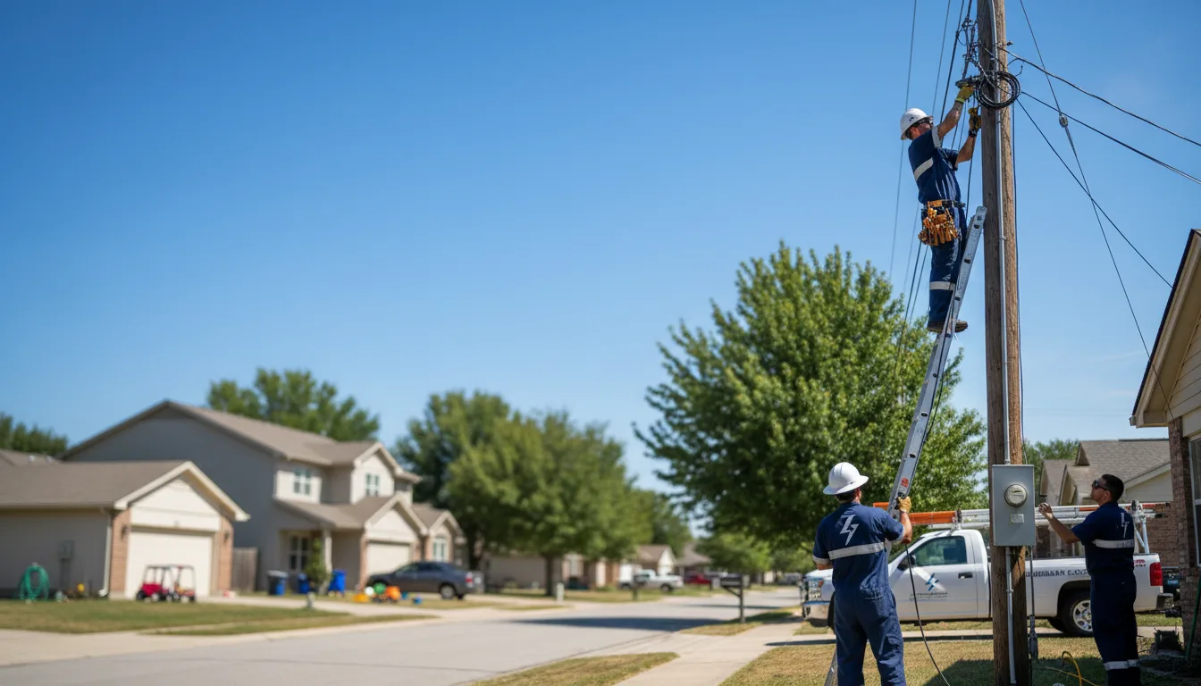 Residential electrician providing installation services in Bristow, OK